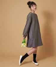 KJPDM42039 a.v.v KIDS(アー・ヴェ・ヴェ) [100-130]バックフリルダンボールワンピース[WEB限定サイズ] ダークグレー