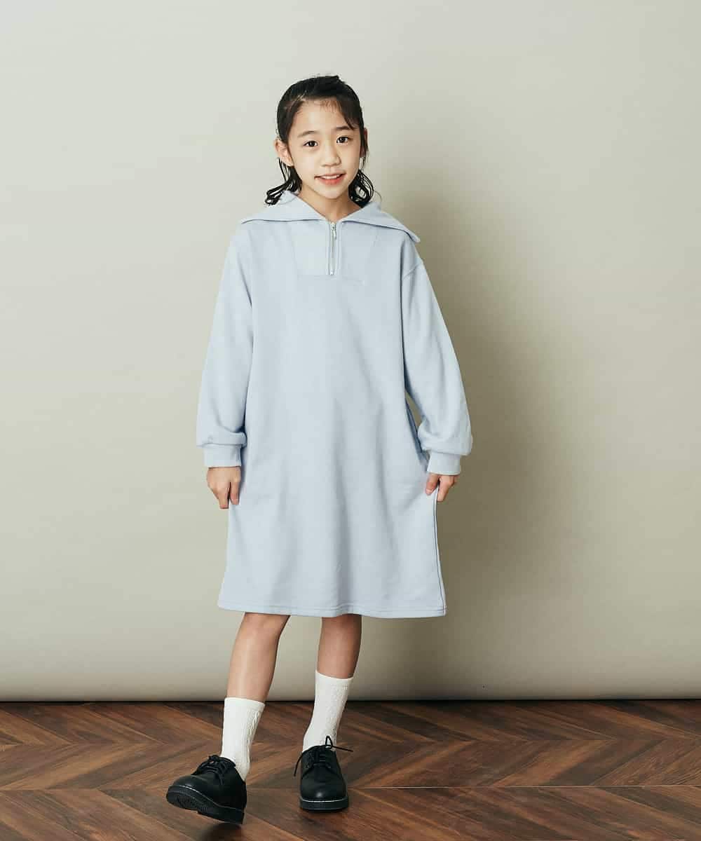 100-130]ハーフジップトレーナーワンピース(ワンピース) | a.v.v KIDS