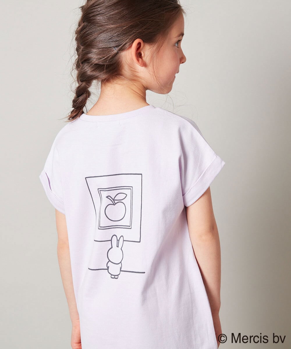 KJPFM70029 a.v.v KIDS(アー・ヴェ・ヴェ) [100-130]【ミッフィーコラボ】バックプリントＴシャツワンピース[WEB限定サイズ] ラベンダー