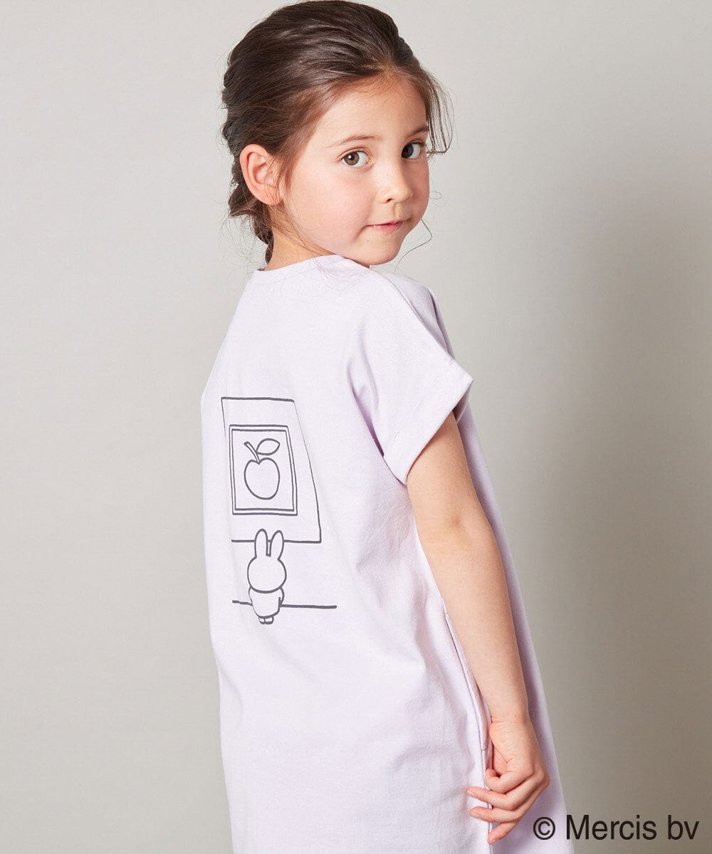 KJPFM70029 a.v.v KIDS(アー・ヴェ・ヴェ) [100-130]【ミッフィーコラボ】バックプリントＴシャツワンピース[WEB限定サイズ] ラベンダー