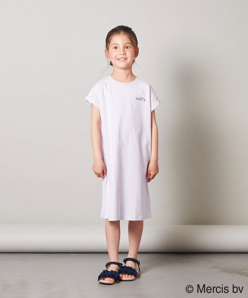 KJPFM70029 a.v.v KIDS(アー・ヴェ・ヴェ) [100-130]【ミッフィーコラボ】バックプリントＴシャツワンピース[WEB限定サイズ] ラベンダー