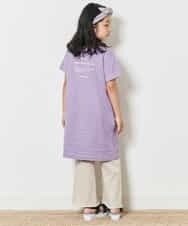 KJPFN30029 a.v.v KIDS(アー・ヴェ・ヴェ) [140-150]【接触冷感】バックロゴアシンメトリーワンピース ラベンダー