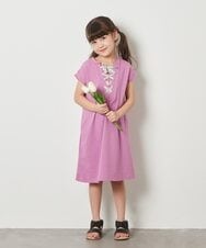 KJPFX40039 a.v.v KIDS(アー・ヴェ・ヴェ) [160]レースアップカットワンピース ピンク