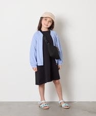 KJPGA20029 a.v.v KIDS(アー・ヴェ・ヴェ) [100-130]オフショルレースアップワンピース ピンク