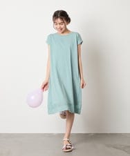 KJPGA21029 a.v.v KIDS(アー・ヴェ・ヴェ) [100-130]シアー切り替えワンピース グリーン