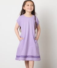 KJPGA21029 a.v.v KIDS(アー・ヴェ・ヴェ) [100-130]シアー切り替えワンピース ラベンダー