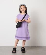 KJPGA21029 a.v.v KIDS(アー・ヴェ・ヴェ) [100-130]シアー切り替えワンピース ラベンダー