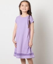 KJPGA21029 a.v.v KIDS(アー・ヴェ・ヴェ) [100-130]シアー切り替えワンピース ラベンダー