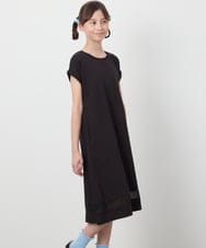 KJPGA21029 a.v.v KIDS(アー・ヴェ・ヴェ) [100-130]シアー切り替えワンピース ラベンダー