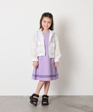 KJPGA21029 a.v.v KIDS(アー・ヴェ・ヴェ) [100-130]シアー切り替えワンピース ラベンダー