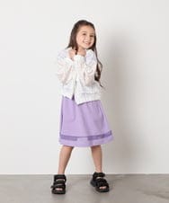 KJPGA21029 a.v.v KIDS(アー・ヴェ・ヴェ) [100-130]シアー切り替えワンピース ラベンダー