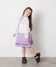 KJPGA21029 a.v.v KIDS(アー・ヴェ・ヴェ) [100-130]シアー切り替えワンピース ラベンダー