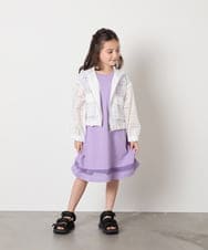 KJPGA21029 a.v.v KIDS(アー・ヴェ・ヴェ) [100-130]シアー切り替えワンピース ラベンダー