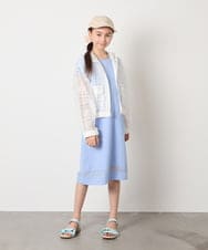 KJPGA21029 a.v.v KIDS(アー・ヴェ・ヴェ) [100-130]シアー切り替えワンピース ラベンダー