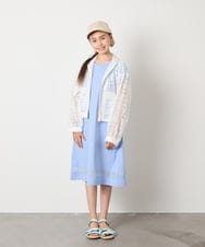 KJPGA21029 a.v.v KIDS(アー・ヴェ・ヴェ) [100-130]シアー切り替えワンピース ラベンダー