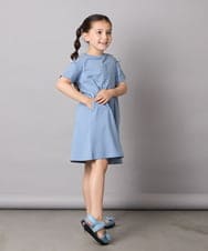 KJPGB20034 a.v.v KIDS(アー・ヴェ・ヴェ) [140-150]オフショルレースアップワンピース ブルー