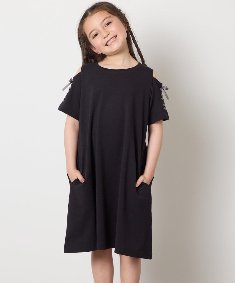 KJPGB20034 a.v.v KIDS [140-150]オフショルレースアップワンピース