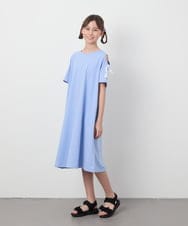 KJPGB20034 a.v.v KIDS(アー・ヴェ・ヴェ) [140-150]オフショルレースアップワンピース ブラック