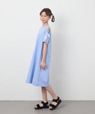 KJPGB20034 a.v.v KIDS(アー・ヴェ・ヴェ) [140-150]オフショルレースアップワンピース ブラック