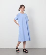 KJPGB20034 a.v.v KIDS(アー・ヴェ・ヴェ) [140-150]オフショルレースアップワンピース ブラック