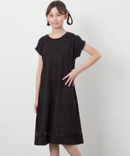 KJPGB21034 a.v.v KIDS(アー・ヴェ・ヴェ) [140-150]シアー切り替えワンピース ライトブルー