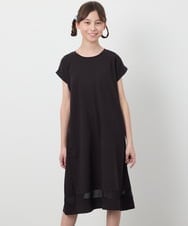 KJPGB21034 a.v.v KIDS(アー・ヴェ・ヴェ) [140-150]シアー切り替えワンピース ライトブルー