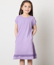 KJPGB21034 a.v.v KIDS(アー・ヴェ・ヴェ) [140-150]シアー切り替えワンピース ライトブルー