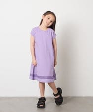 KJPGB21034 a.v.v KIDS(アー・ヴェ・ヴェ) [140-150]シアー切り替えワンピース ライトブルー