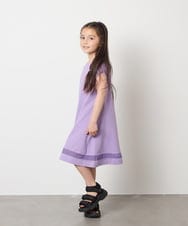 KJPGB21034 a.v.v KIDS(アー・ヴェ・ヴェ) [140-150]シアー切り替えワンピース ライトブルー
