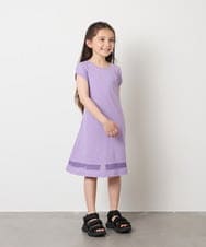 KJPGB21034 a.v.v KIDS(アー・ヴェ・ヴェ) [140-150]シアー切り替えワンピース ライトブルー