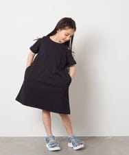 KJPGC20039 a.v.v KIDS(アー・ヴェ・ヴェ) [160]オフショルレースアップワンピース ライトブルー