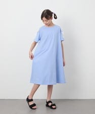 KJPGC20039 a.v.v KIDS(アー・ヴェ・ヴェ) [160]オフショルレースアップワンピース ライトブルー
