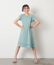 KJPGC21039 a.v.v KIDS(アー・ヴェ・ヴェ) [160]シアー切り替えワンピース グリーン