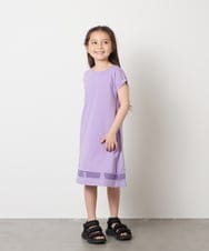 KJPGC21039 a.v.v KIDS(アー・ヴェ・ヴェ) [160]シアー切り替えワンピース ブラック