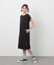 KJPGC21039 a.v.v KIDS(アー・ヴェ・ヴェ) [160]シアー切り替えワンピース ブラック