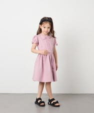 KJPGD01034 a.v.v KIDS(アー・ヴェ・ヴェ) [120-160]レースアップフレアワンピース ピンク