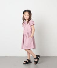 KJPGD01034 a.v.v KIDS(アー・ヴェ・ヴェ) [120-160]レースアップフレアワンピース ピンク