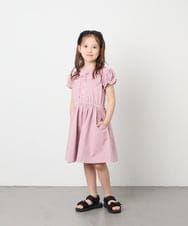 KJPGD01034 a.v.v KIDS(アー・ヴェ・ヴェ) [120-160]レースアップフレアワンピース ピンク