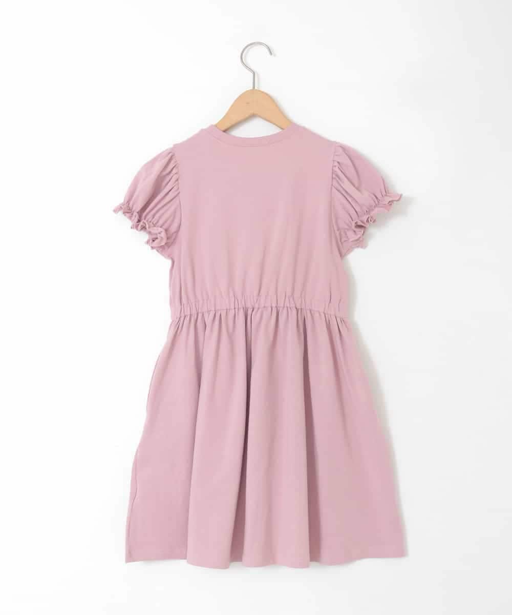 KJPGD01034 a.v.v KIDS(アー・ヴェ・ヴェ) [120-160]【接触冷感/毛玉になりにくい】レースアップフレアワンピース ピンク