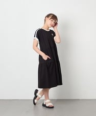 KJPGD02039 a.v.v KIDS(アー・ヴェ・ヴェ) [120-160]【接触冷感/毛玉になりにくい】配色ティアードワンピース ブラック