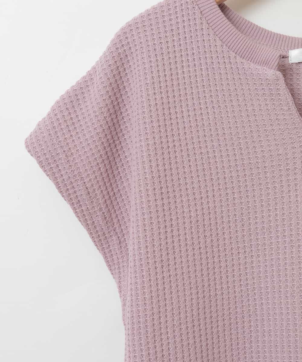 KJPGG36034 a.v.v KIDS(アー・ヴェ・ヴェ) [100-130]キーネックワッフルワンピース[WEB限定サイズ] ピンク
