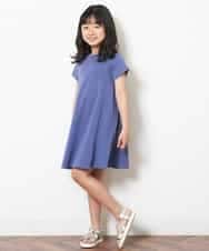 KJPGM33016 a.v.v KIDS(アー・ヴェ・ヴェ) [100-130]【プチプラ】AラインTシャツワンピース[WEB限定サイズ] ブルー