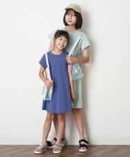 KJPGM33016 a.v.v KIDS(アー・ヴェ・ヴェ) [100-130]【プチプラ】AラインTシャツワンピース[WEB限定サイズ] ブルー