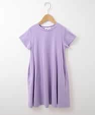 KJPGM33016 a.v.v KIDS(アー・ヴェ・ヴェ) [100-130]【プチプラ】AラインTシャツワンピース[WEB限定サイズ] ラベンダー