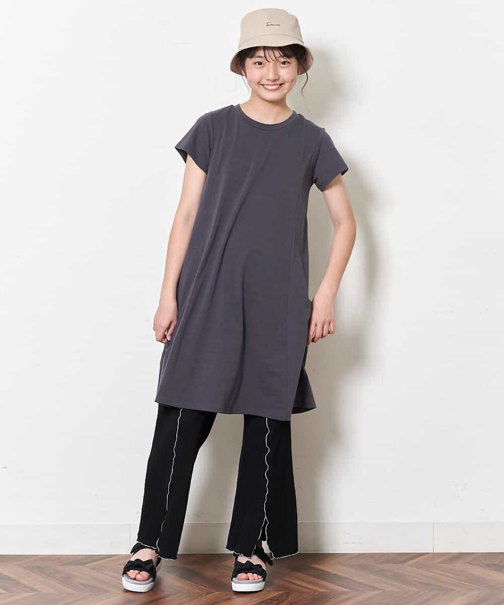 KJPGM33016 a.v.v KIDS(アー・ヴェ・ヴェ) [100-130]【プチプラ】AラインTシャツワンピース[WEB限定サイズ] ラベンダー