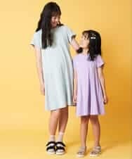 KJPGM33016 a.v.v KIDS(アー・ヴェ・ヴェ) [100-130]【プチプラ】AラインTシャツワンピース[WEB限定サイズ] ラベンダー