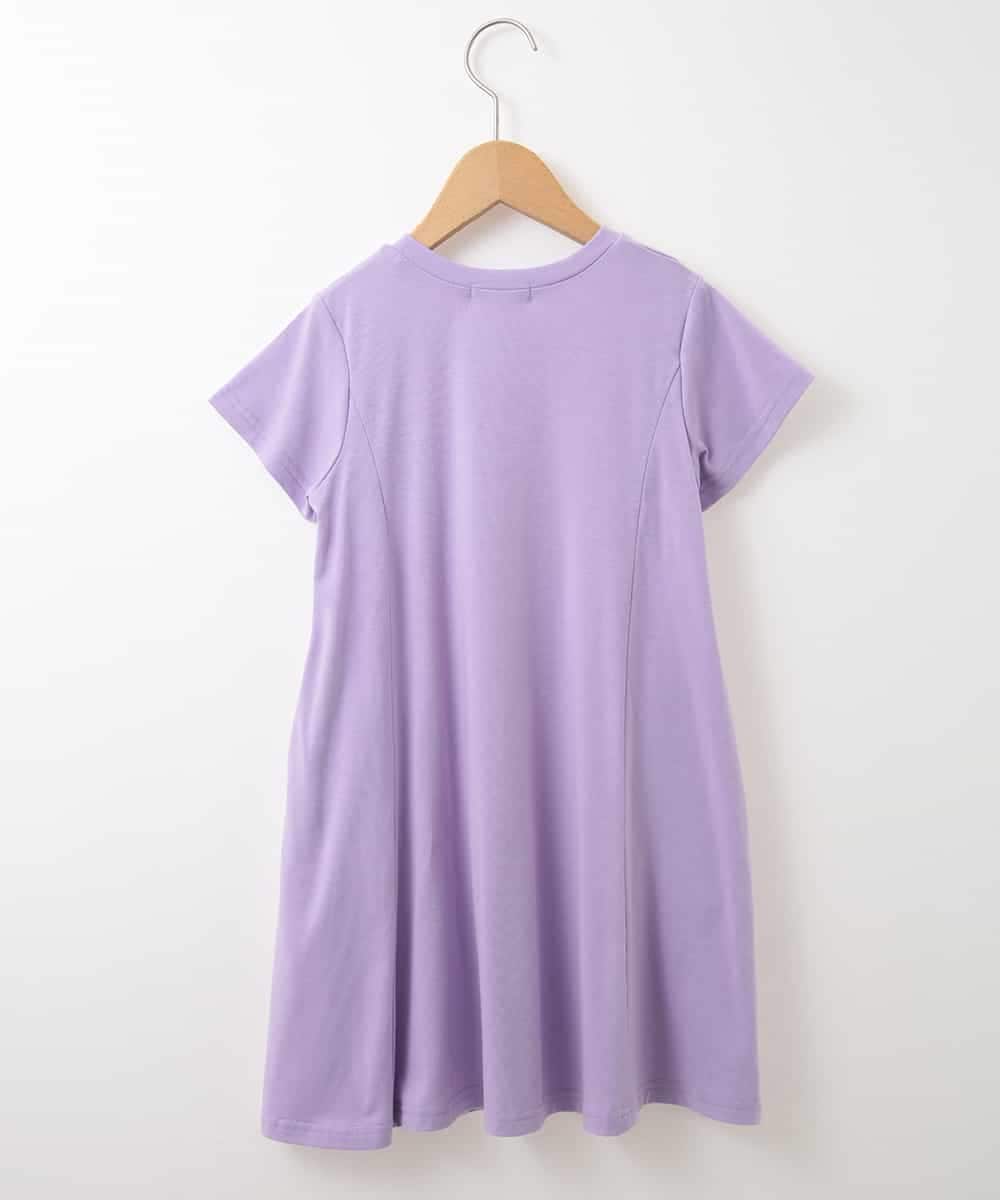 KJPGM33016 a.v.v KIDS(アー・ヴェ・ヴェ) [100-130]【プチプラ】AラインTシャツワンピース[WEB限定サイズ] ラベンダー