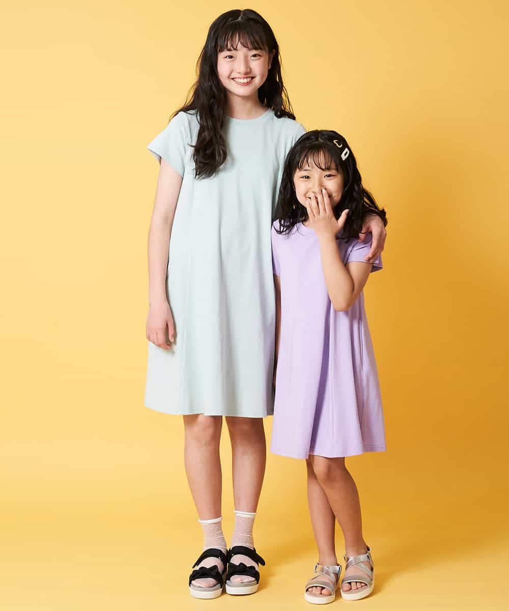 KJPGM33016 a.v.v KIDS(アー・ヴェ・ヴェ) [100-130]【プチプラ】AラインTシャツワンピース[WEB限定サイズ] ラベンダー