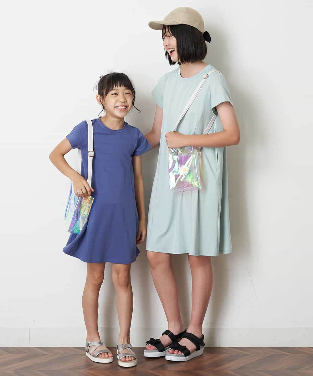 KJPGM33016 a.v.v KIDS(アー・ヴェ・ヴェ) [100-130]【プチプラ】AラインTシャツワンピース[WEB限定サイズ] ラベンダー