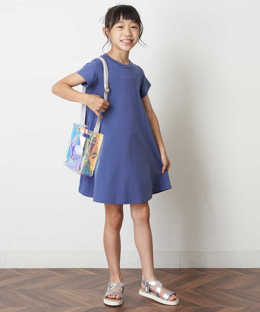 KJPGM33016 a.v.v KIDS(アー・ヴェ・ヴェ) [100-130]【プチプラ】AラインTシャツワンピース[WEB限定サイズ] ラベンダー